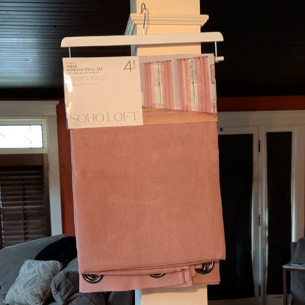 Four Piece Set Of Sheer Window Panels By Soho Loft, Brand New!